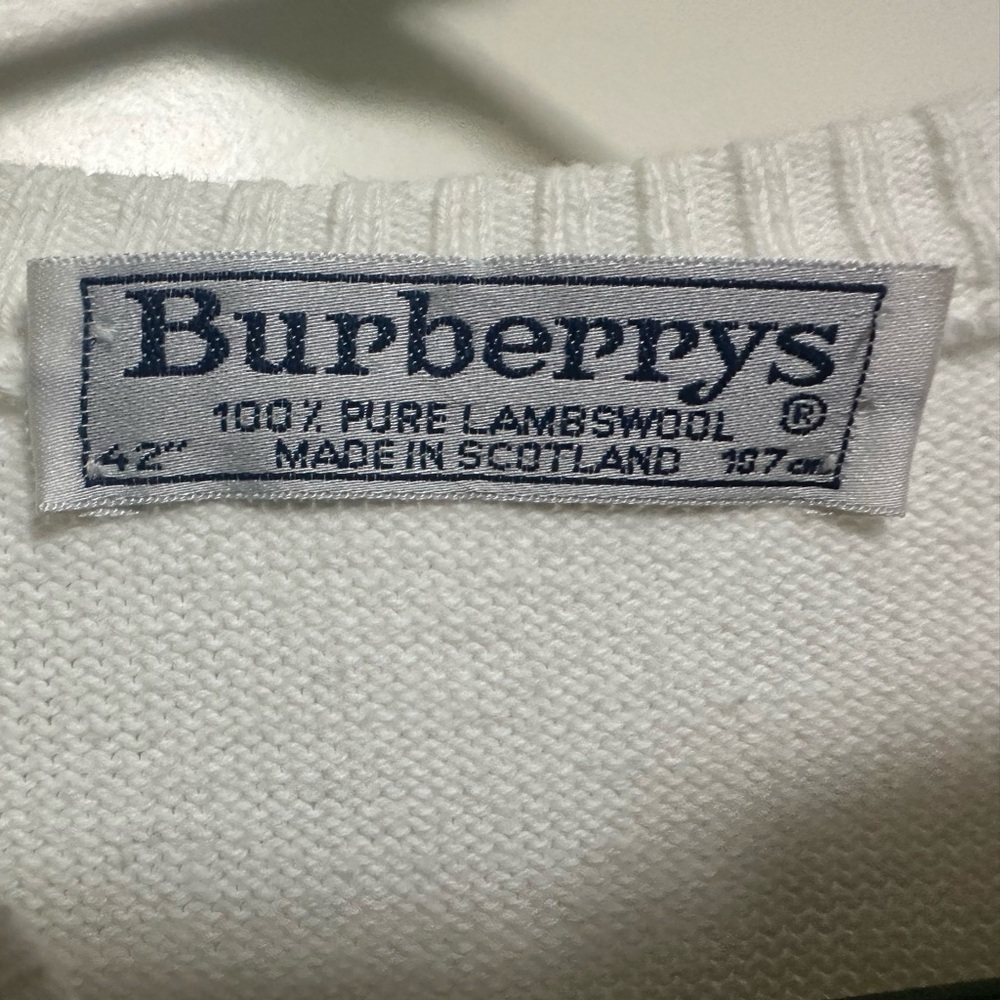 Vintage Burberry 100% Lambswool Crewneck Sweater - Picture 3 of 4